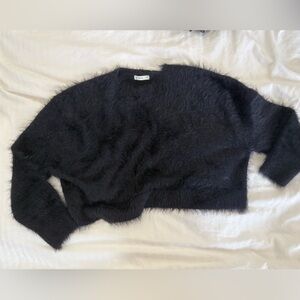 Cotton On Fuzzy Cropped Crew Neck Sweater